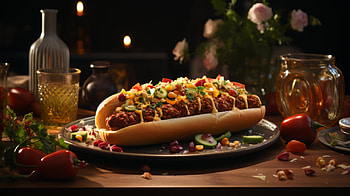 Gourmet Chili Hot Dog, chili dog, food, hot dog HD wallpaper