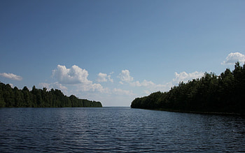 Nature, Rivers, Trees, Shore, Forest, Shores, Karelia HD wallpaper