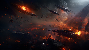 Epic Space Battle, Sci Fi, battle, Space Battle, Science Fiction, spaceship HD wallpaper