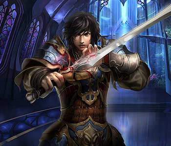 Warrior, adventure, sword, video game, anime, cg, fantasy, atlantica online HD wallpaper