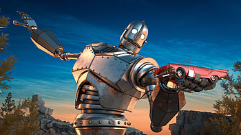 David Alvarez art, Iron Giant tribute, Fan-made illustration, Artistic expression HD wallpaper