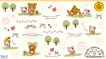 San-X Rilakkuma — Cozy Forest Picnic HD wallpaper