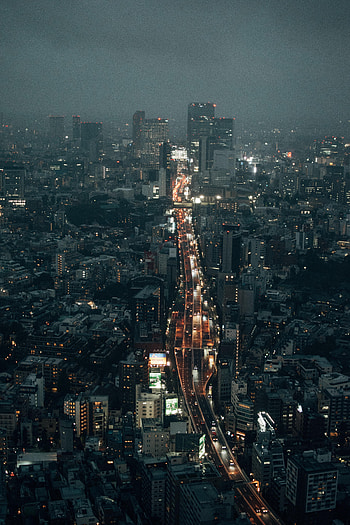 Cities, Building, Lights, Road, Night City HD phone wallpaper