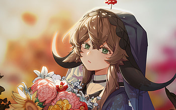 Pallas, flowers, ArKnights, manga, protagonist, ArKnights characters, Pallas ArKnights HD wallpaper