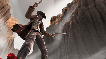 Gunslinger, artist, artwork, gun, digital-art HD wallpaper