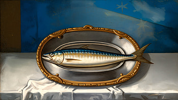 Elegant Sardine: A Stunning Ultra, sardine, fish, plate, food, still life HD wallpaper