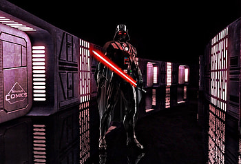 Iron Vader Lightsaber, iron-man, darth-vader, artist, artwork, deviantart HD wallpaper