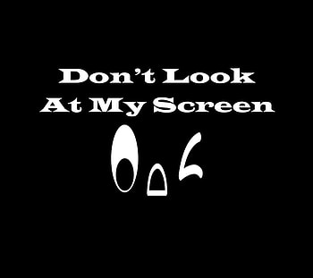 Don't Look !!!, white, black, eyes, face, screen HD wallpaper