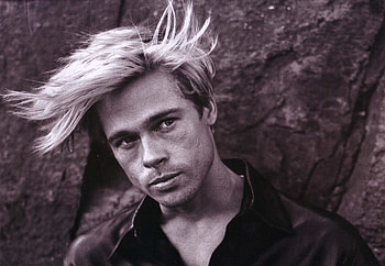 Brad Pitt, American men, Monochrome actors HD wallpaper