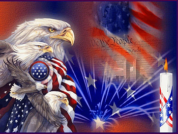 Happy Birtay America, blue, white, bird, eagle, july, bald, red, americas, birtay, national HD wallpaper