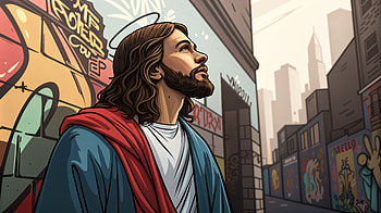 Jesus: A Stunning Ultra, Jesus, graffiti, urban, Street Art HD wallpaper