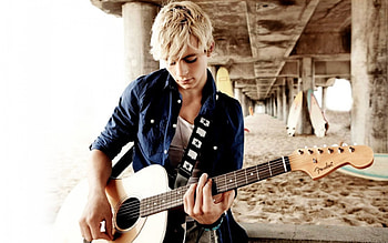 ROSS LYNCH, guitar, singer, beach, music, musical, blonde men, songs, instruments HD wallpaper