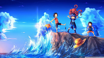 One-Piece-Art-Sabo-Portgas-D.Ace-Luffy- HD wallpaper
