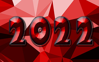2022 red 3D digits, , Happy New Year 2022, red abstarct backgrounds, 2022 concepts, 3D art, 2022 new year, 2022 on red background, 2022 year digits HD wallpaper
