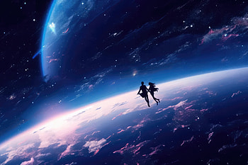 Floating With You, love, couple, artist, artwork, digital-art HD wallpaper