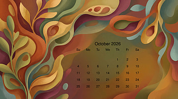 October 2026 Calendar HD wallpaper