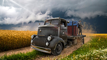 PlayerUnknown's Battlegrounds, video game, truck ride HD wallpaper