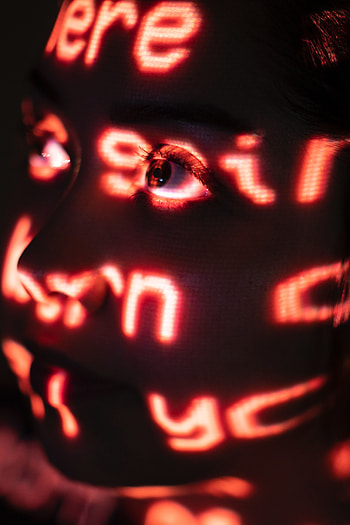 Shine, Light, Miscellanea, Miscellaneous, Letters, Face, Projection HD phone wallpaper
