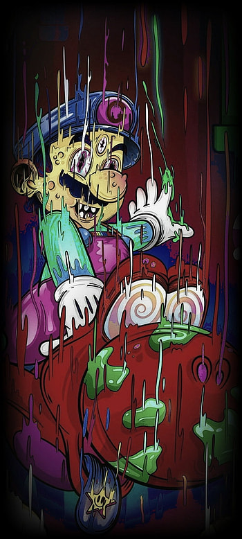 TRIPPY MARIO, Acid, Shrooms, Yoshi HD phone wallpaper