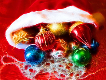 Waiting for Christmas, holiday, christmas, red, santa claus, balls, hat, new year HD wallpaper