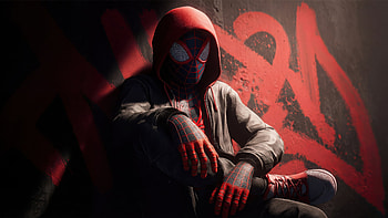 Miles Morales Sitting Alone, miles-morales, spiderman, superheroes, artwork, art, digital-art, ai HD wallpaper