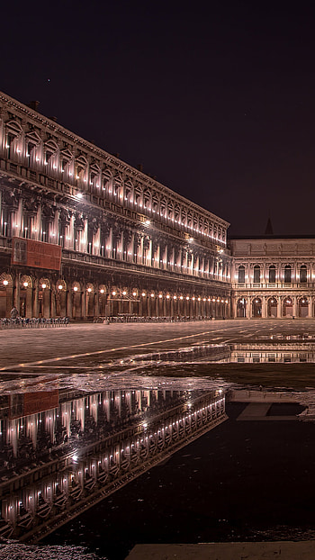St. Mark's Square, Night view, 6 Plus HD phone wallpaper