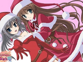 Akane Iro Ni Somaru Saka, minato, santa outfit, anime, christmas, yuhi HD wallpaper