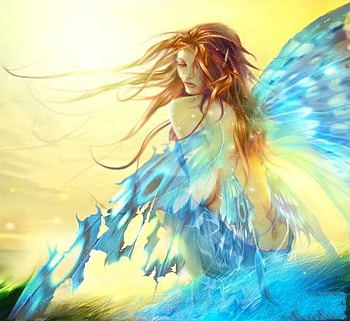 BROKEN WING, fairy, blue, wing, broken HD wallpaper