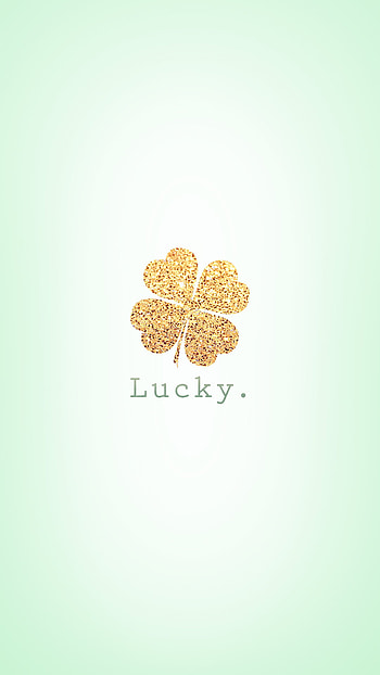 Lucky gold glitter, Four leaf clover, Inspirational backgrounds HD phone wallpaper