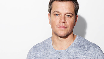 Matt Damon, Actor, Matt Damon portrait, Men's T-shirt HD wallpaper