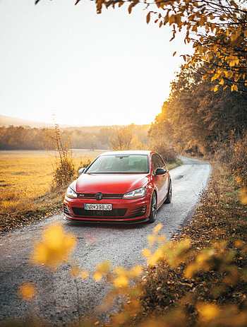 Nature, Volkswagen, Cars, Road, Car, Front View, Machine, Volkswagen Golf Gti HD phone wallpaper