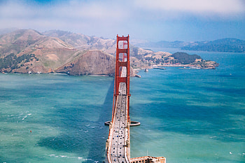 San Francisco Bridge Aerial View , san-franciso, world, city, bridge, aerial HD wallpaper