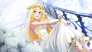 Blue Eyes Alice Zuberg Anime Girl With White Dress Sword Art Online HD wallpaper