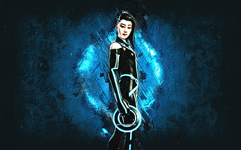 Fortnite Io Skin, Fortnite, main characters, blue stone background, Io, Fortnite skins, Io Skin, Io Fortnite, Fortnite characters HD wallpaper