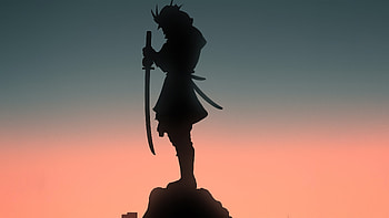 Samurai Ninja With Sword , samurai, ninja, sword, artist, artwork, digital-art, silhouette HD wallpaper