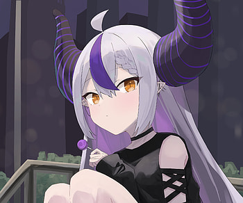 La+ Darknesss, hololive, La+ Darknesss (Virtual Youtuber), Anime, Virtual Youtuber HD wallpaper