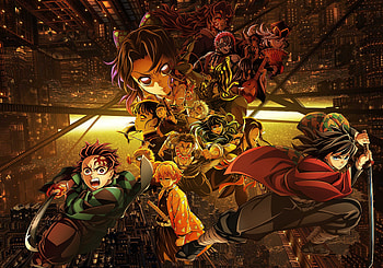 Demon Slayer: Kimetsu no Yaiba — Infinity Castle Quad, Anime, Demon Slayer: Kimetsu no Yaiba, Demon Slayer: Kimetsu No Yaiba - The Movie: Infinity Castle, anime movie HD wallpaper