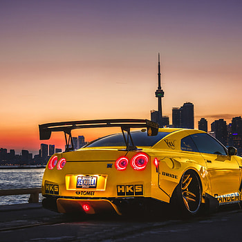 Nissan GTR Yellow Sports Car, Nissan GT-R Sports 2020 HD phone wallpaper