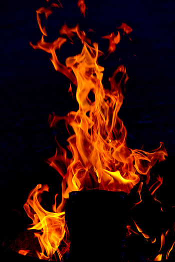 Fire, Dark, Flame, Flames HD phone wallpaper