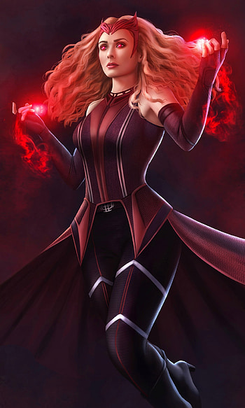 Scarlett witch, Elizabeth Olsen, MCU, Wanda Maximoff HD phone wallpaper