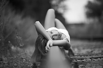 BEAUTY, blonde, graphy, portrait, bw, woman HD wallpaper