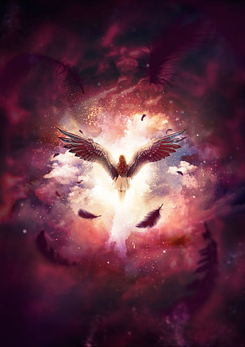 Angel, a fairy in sky, dream, surreal HD phone wallpaper