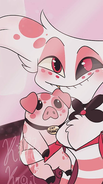 Kik'n up Dust, red, D-u-s-t, hazbin, pink, kikn, Angle, hotel HD phone wallpaper
