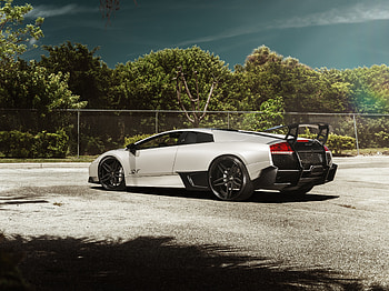 Lamborghini Murciélago, rear, sports car HD wallpaper