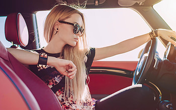 Gorgeous Girl Sitting In Sports Car, girls, model HD wallpaper