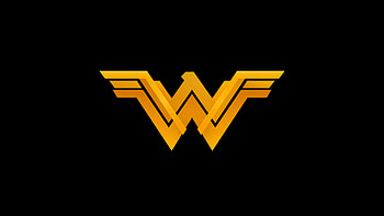 Minimal, Wonder Woman, logo HD wallpaper