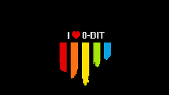 I Love 8 Bit, artist, digital-art, 8-bit HD wallpaper