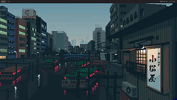 bspwm pixel art gif = cozy : unixporn HD wallpaper