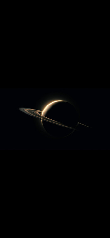 Saturn, sky, horizon, planet HD phone wallpaper