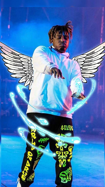 Juice wrld Angel wings, edit, spiral, juice wrld HD phone wallpaper